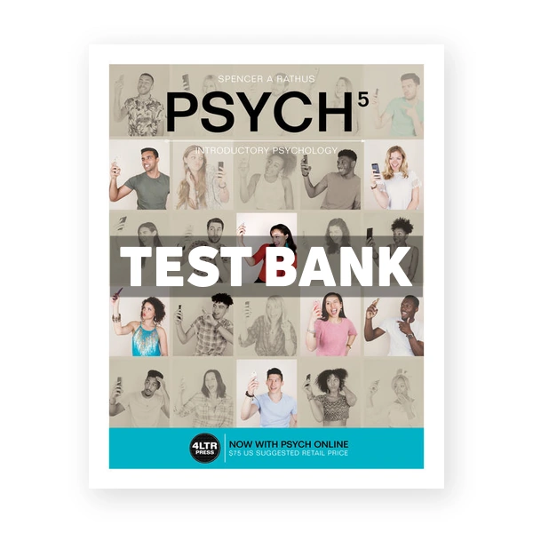 PSYCH 5 Introductory Psychology 5th Rathus Test Bank