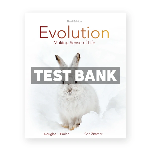 Evolution Making Sense of Life 3rd Emlen Test Bank