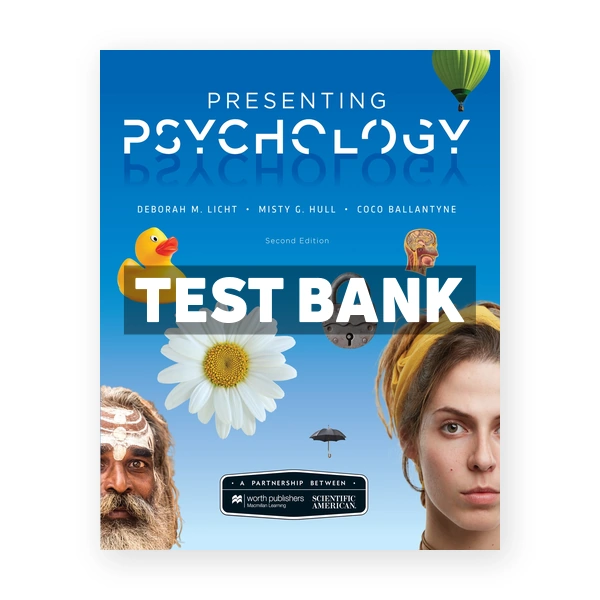 Scientific American Presenting Psychology 2nd Licht Test Bank