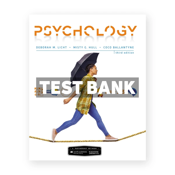 Scientific American Psychology 3rd Licht Test Bank