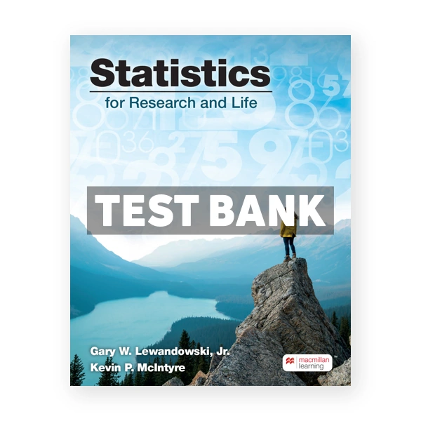 Statistics for Research and Life 1st Lewandowski Test Bank