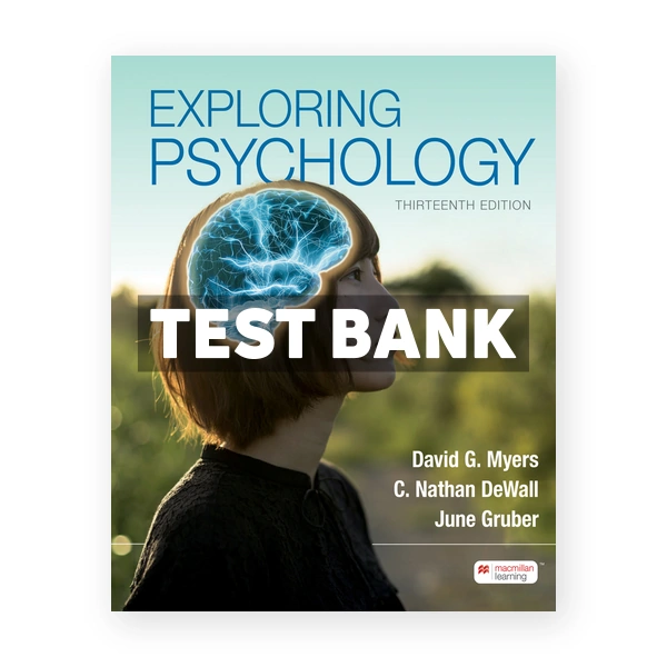 Exploring Psychology 13th Myers Test Bank