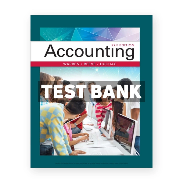 Accounting 27th Warren Test Bank