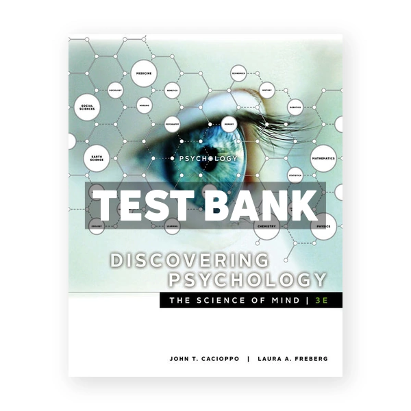 Discovering Psychology The Science of Mind 3rd Cacioppo Test Bank