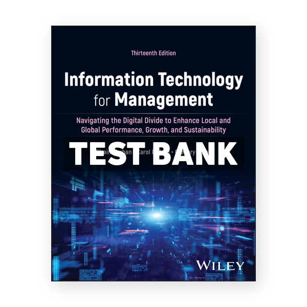 Information Technology for Management 13th Turban Test Bank