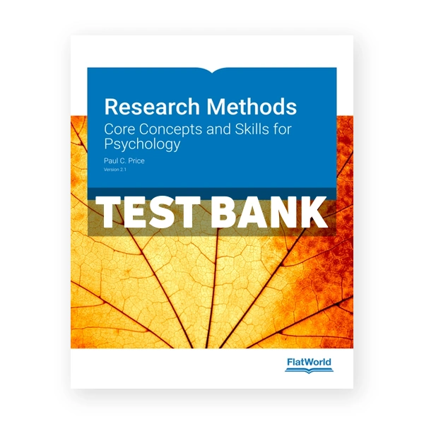 Research Methods 2 1 Core Concepts and Skills for Psychology 2nd Price Test Bank