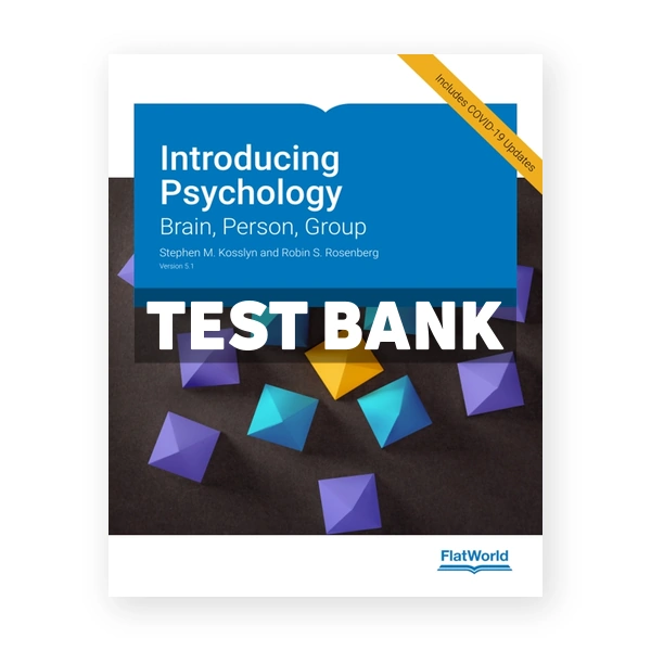 Introducing Psychology Brain Person Group 5 1 5th Kosslyn Test Bank