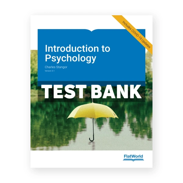 Introduction to Psychology 3 1 3rd Stangor Test Bank