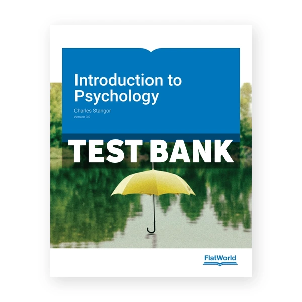 Introduction to Psychology Version 3 0 3rd Stangor Test Bank