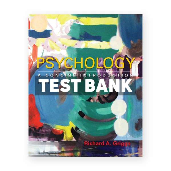 Psychology A Concise Introduction 5th Griggs Test Bank