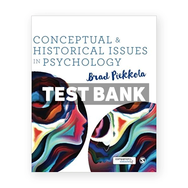 Conceptual and Historical Issues in Psychology 1st Piekkola Test Bank