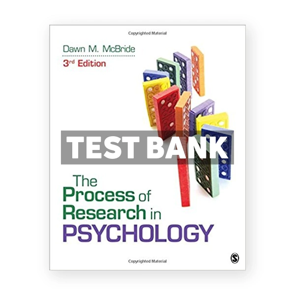 Process of Research in Psychology 3rd McBride Test Bank