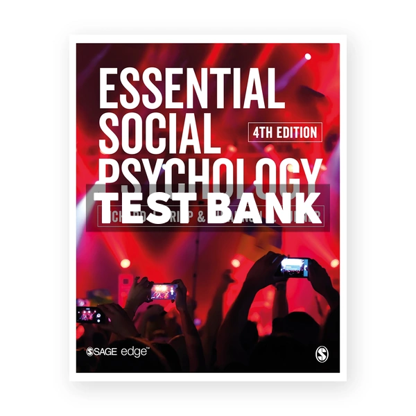 Essential Social Psychology 4th Crisp Test Bank