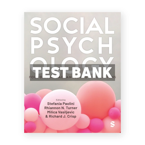 Social Psychology 1st Paolini Test Bank