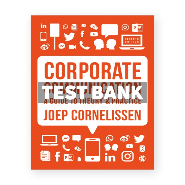 Corporate Communication 7th Cornelissen Test Bank