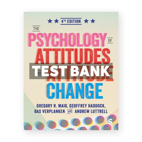 Psychology of Attitudes and Attitude Change 4th Maio Test Bank