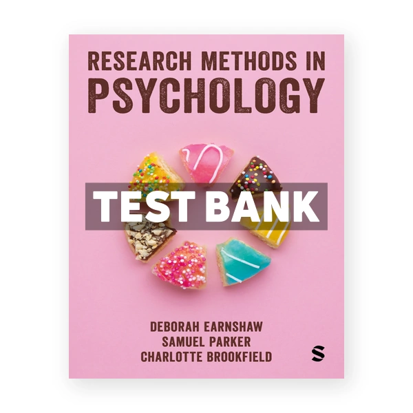 Research Methods in Psychology 1st Earnshaw Test Bank