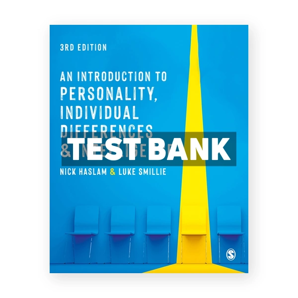 An Introduction to Personality Individual Differences and Intelligence 3rd Haslam Test Bank