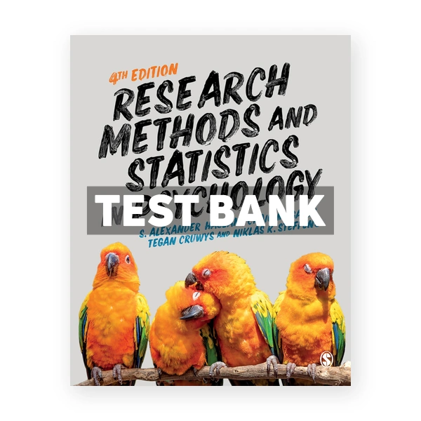 Research Methods and Statistics in Psychology 4th Haslam Test Bank