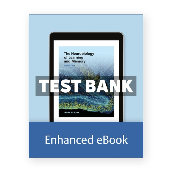 The Neurobiology of Learning and Memory 3rd Rudy Test Bank