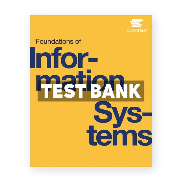 Foundations of Information Systems 1st Raisinghani Test Bank