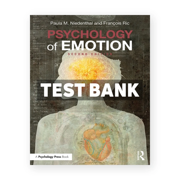Psychology of Emotion 2nd Niedenthal Test Bank