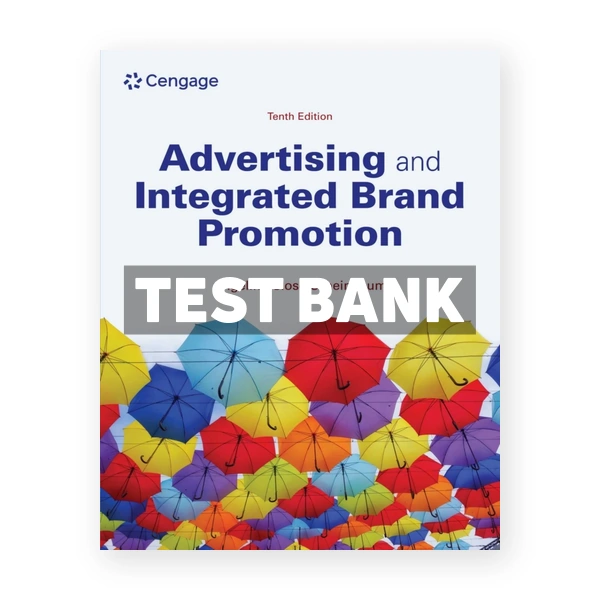Advertising and Integrated Brand Promotion 10th Scheinbaum Test Bank