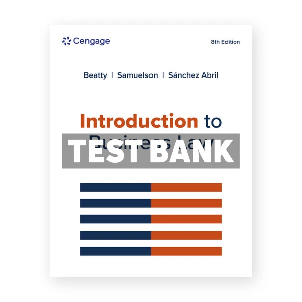 Introduction to Business Law 8th Beatty Test Bank
