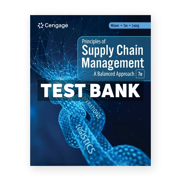 Principles of Supply Chain Management - A Balanced Approach 7th Wisner Test Bank