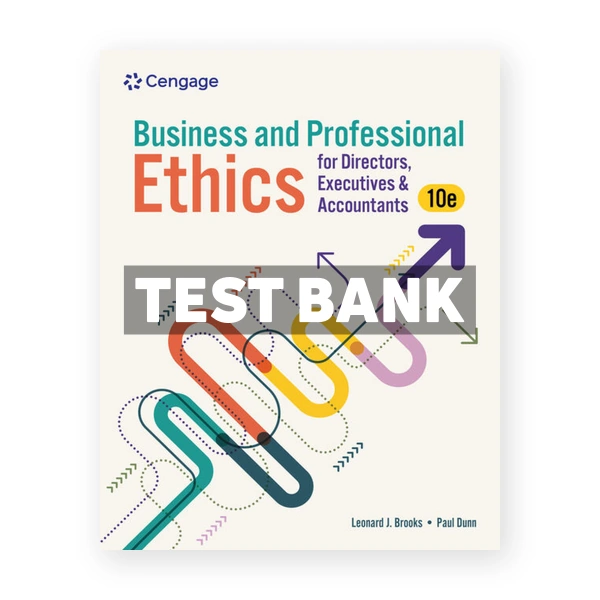 Business and Professional Ethics 10th Brooks Test Bank