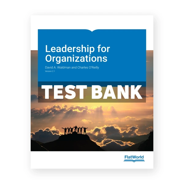 Leadership for Organizations v2 1st OReilly Test Bank